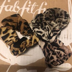 3-pack print scrunchies FabFitFun noir
